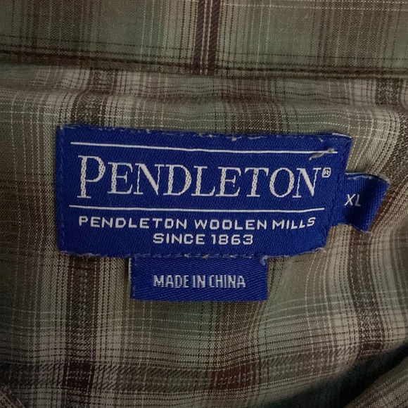 Pendleton Pearl Snap Green Short Sleeve Button Up - Picture 4 of 4